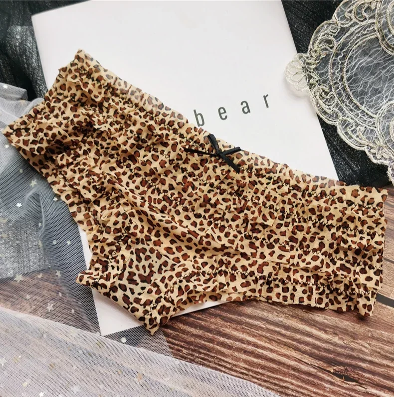Immagine di Mutandine da donna dolci Strato di torta Slip in pizzo Motivo floreale a pois Maglia traspirante Mutande accoglienti Mutandine femminili a vita bassa