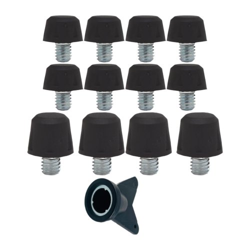 Imagen de 12 Uds. De clavos para botas de fútbol, tachuelas para zapatos de Rugby, tornillo portátil con llave...