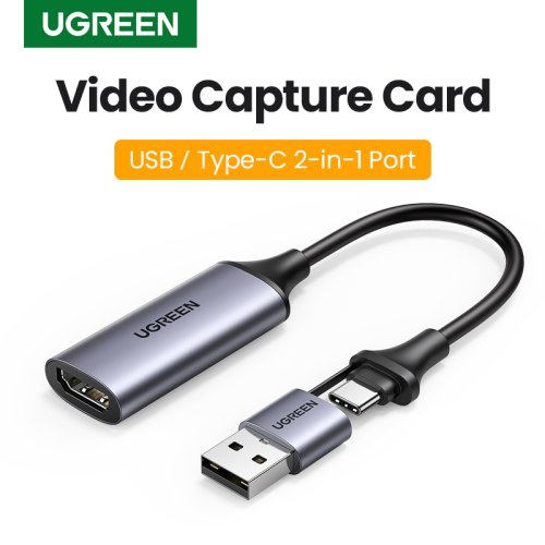 Image of Ugreen 4K HDMI to USB-C Video Capture Card – High-Definition Live Streaming and Recording Solution for PC, Gaming, and Content Creation