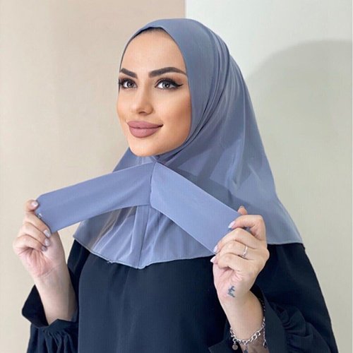 Image de Hijab Instantané avec Capuchon - Couverture Complète