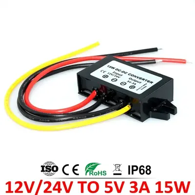Image de Convertisseur CC 12V/24V vers 5V - Alimentation LED & Voiture