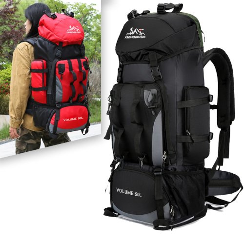 Image of 90L Waterproof Hiking Backpack for Outdoor Adventures – Durable Camping Rucksack with Large Capacity for Trekking, Travel, and Sports
