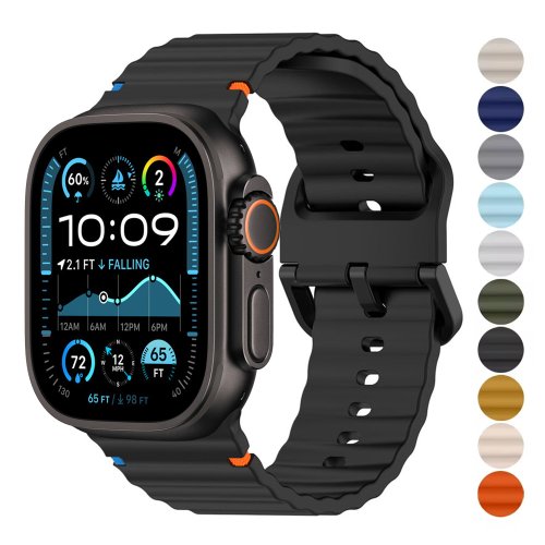 Imagen de Correa de Silicona Premium para Apple Watch, Compatible con Series 9, 8, 7, 6, SE, 10, Ultra 2 y Tamaños 38mm, 40mm, 41mm, 42mm, 44mm, 45mm, 46mm, 49mm - Pulsera Suave y Transpirable