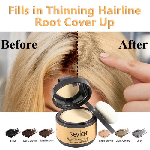 Afbeelding van Natuurlijke Haarlijn Poeder voor Blonde Wortels – Waterdichte Instant Concealer met Volledige Dekking