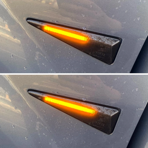 Afbeelding van 2 stuks LED dynamische zijmarkeringslichten met richtingaanwijzer voor Renault Megane MK2, CC, Espace MK4, Scenic MK2, Wind, Avantime en Thalia 2