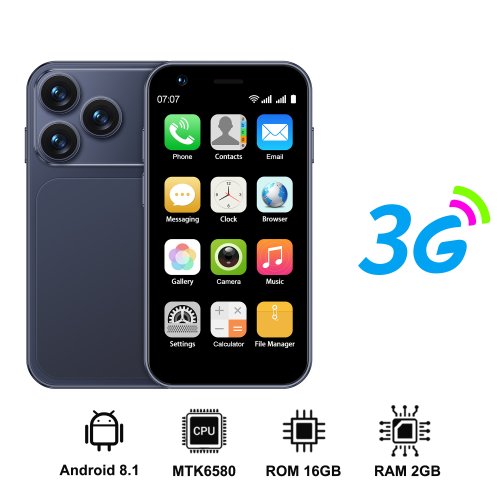 Imagen de SERVO 18SE MINI pequeño teléfono inteligente Android 3G WCDMA tarjeta SIM Dual 2GB + 16GB Play Store...