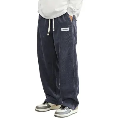 Image de Pantalon Velours Côtelé Homme - Coupe Large & Confortable