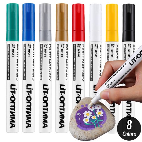 Image of 8 Colors Car Scratch Repair Paint Pen Quick Dry Touch Up Paint Repair Pen Waterproof Wheel Tyre Marker Auto Paint Marker Pens