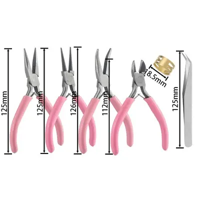 Image de Kit Outils Bijoux 6 Pièces - Pince à Nez, Chaîne à Aiguilles & Plus