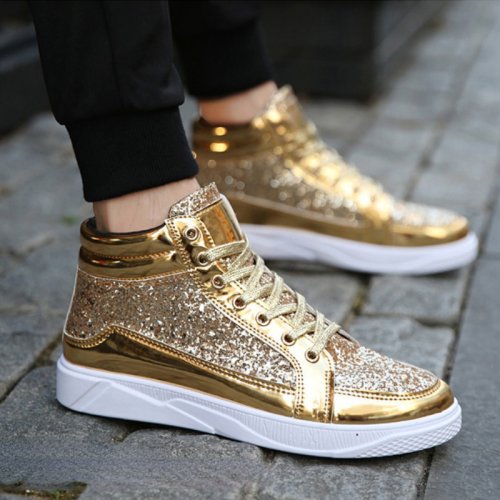 Zdjęcie Męskie Buty Sneakers z Glitterem – Moda 2024