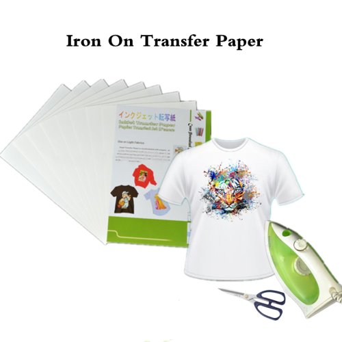 Image of 20-Pack A4 Iron-On Inkjet Heat Transfer Paper for T-Shirts and Fabrics – High-Quality Thermal Transfer Sheets for DIY Custom Printing