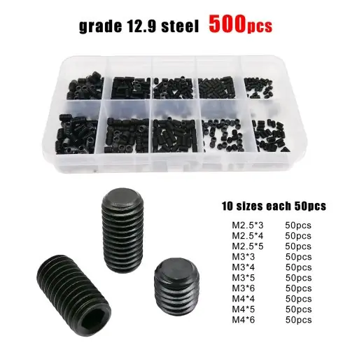 Image de Kit de Boulons Allen Inox Noir - 500 Pièces