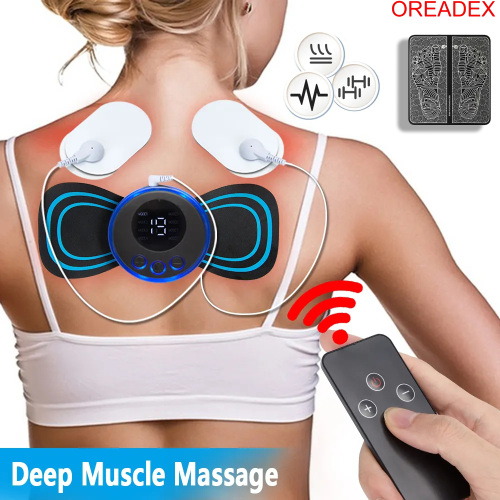 Afbeelding van Natuurlijke Nekmasseur met Elektrische Spierstimulatie - Cervicale Massagepatch voor Pijnverlichting en Ontspanning