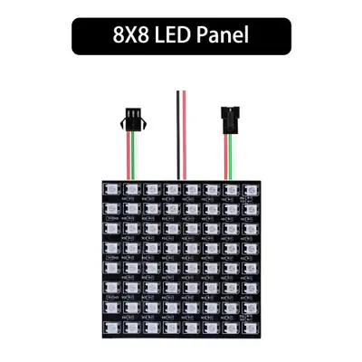 Image de Panneau LED Flexible WS2812B - Écran Matriciel 8x8, 16x16, 8x32