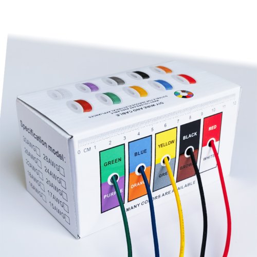 Immagine di Filo Elettronico in Rame Stannato con Isolamento in Silicone - 5 Colori, 30 AWG, 5-20 Metri, Ideale per Progetti DIY e Elettronica