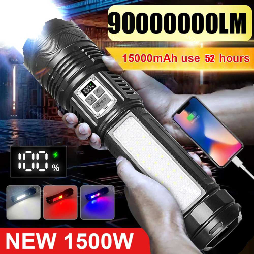 Image de Torche LED Ultra Puissante 90M Lumens - Rechargeable 15000mAh