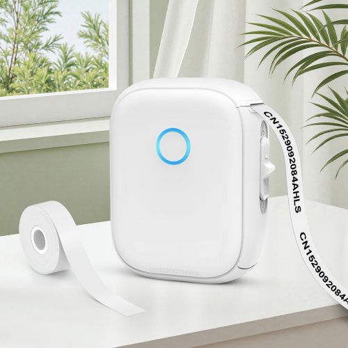 Afbeelding van MiniPrinter P12 Draagbare Draadloze Bluetooth Labelmaker met Zelfklevende Etiketten - Inktloze Etiketprinter voor Thuis en Kantoor