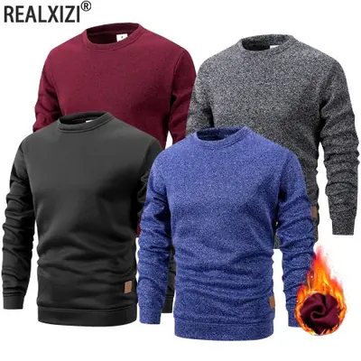 Image de Pull Homme Col Rond Tricoté - Chaud & Décontracté