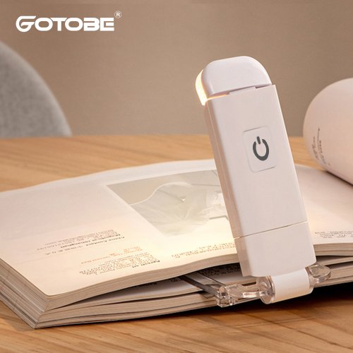 Afbeelding van LED USB Oplaadbare Boeklicht met Oogbescherming – Draagbare Clip Leeslamp voor Nachtverlichting, Bureaulamp en Bladwijzer