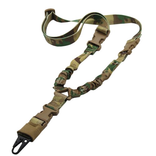 Image of Tactical Single Point Rifle Sling for Airsoft, Hunting, and Combat Shooting – Heavy-Duty Gun Strap with Quick-Release Design