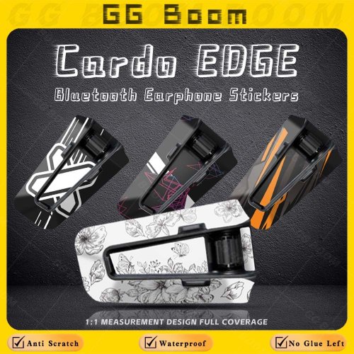 Zdjęcie Ochronne naklejki na słuchawki Bluetooth Cardo Edge – odporność na zarysowania i wodę, idealne dla motocyklistów