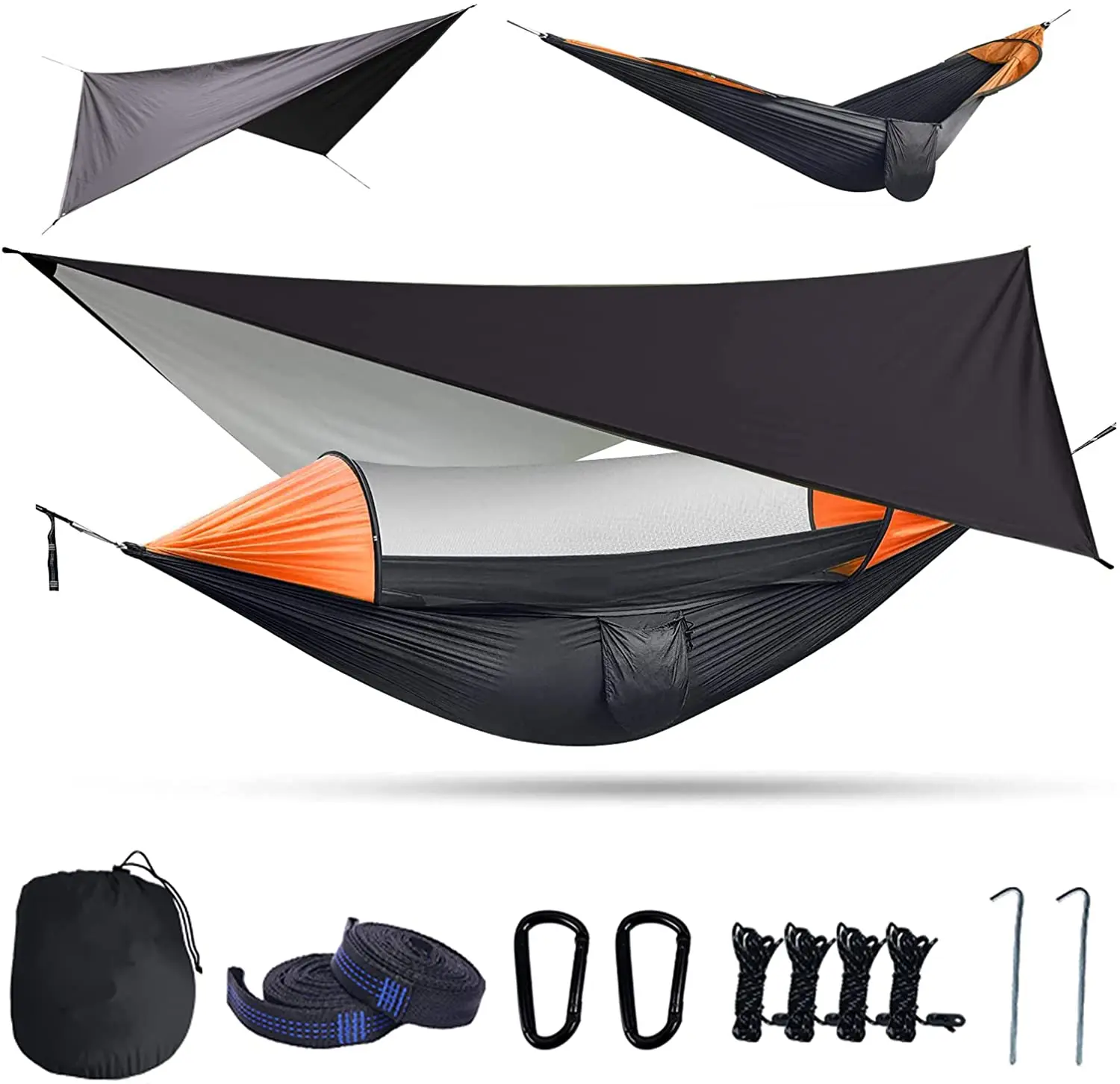 Bild von Hängematte mit Moskitonetz & Regenschutz – Ideal für Camping & Outdoor-Abenteuer