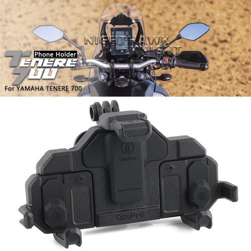 Imagen de Soporte Universal de 12 mm y 22 mm para Yamaha Tenere 700, T700, XT1200Z – Soporte de Navegación GPS y Teléfono Móvil para Motocicleta