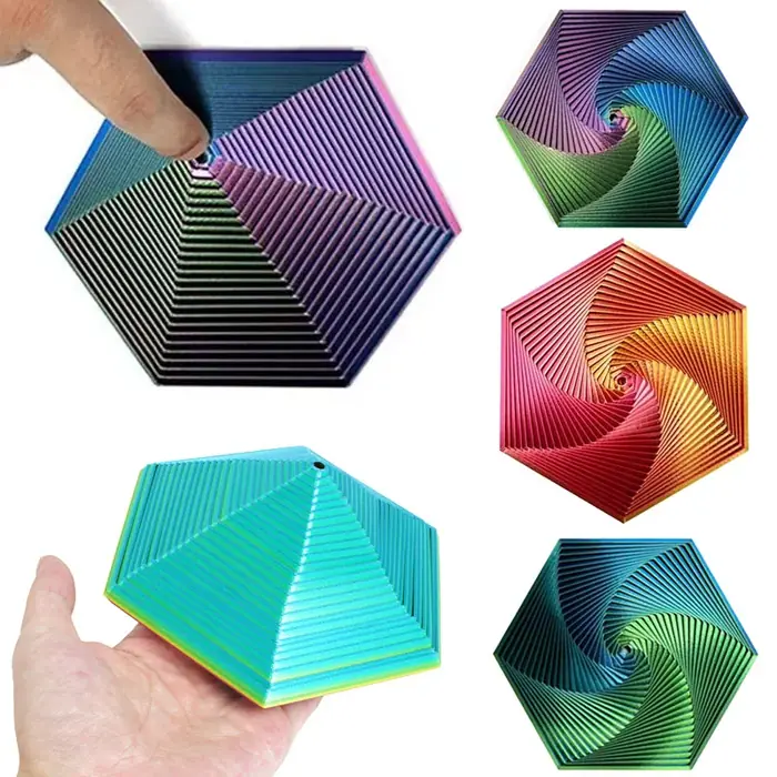 Image de Fidget Hexagonal 3D - Jouet Anti-Stress Portable