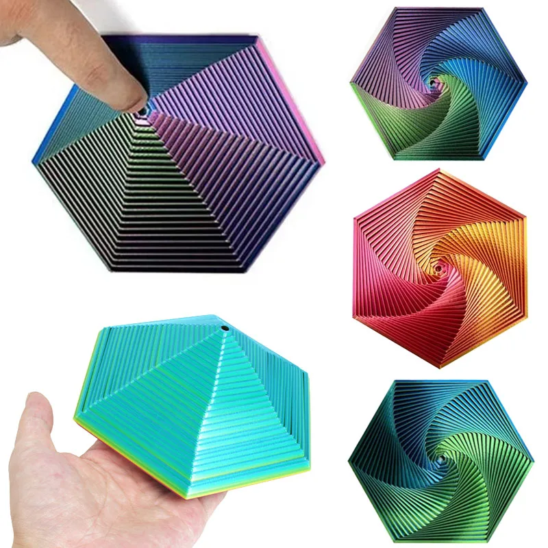 Afbeelding van 3D Gedrukte Fractal Fidget Hexagon – Anti-Stress Speelgoed