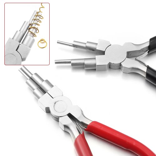 Image of Professional Carbon Steel Round Nose and Needle Nose Jewelry Pliers for DIY Wire Looping, Ring Making, and Bail Crafting – Ideal for 3-10mm Wire