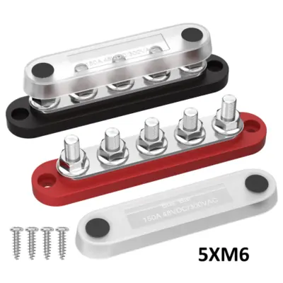 Image de Bloc Distribution Énergie 12V/48V - 5 Bornes 150A