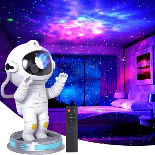 Image of 2023 Galaxy Star Projector Starry Sky Night Light Astronaut Lamp Home Room Decor Decoration Bedroom Decorative Luminaires Gift