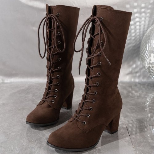 Imagen de Botas de Invierno para Mujer con Tacón Grueso