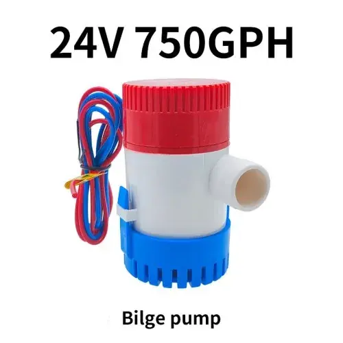 Image de Pompe à Eau 12V/24V - 1100GPH - Pompe de Cale avec Interrupteur à Flotteur