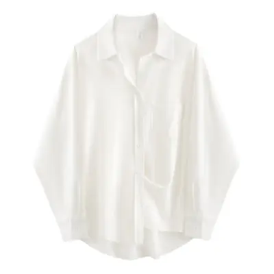 Image de Chemise Noire Oversize à Manches Longues - Style Minimaliste