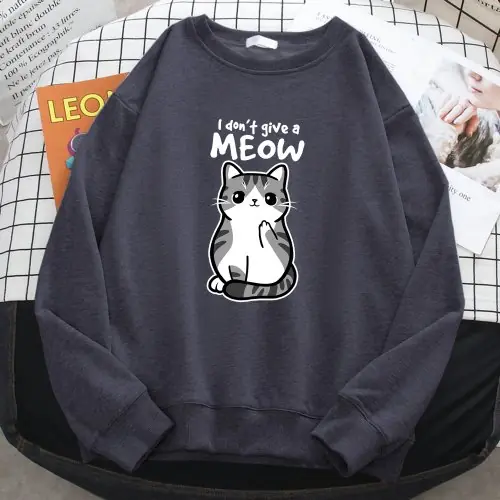 Image de Sweat à capuche chat mignon - Style anime drôle