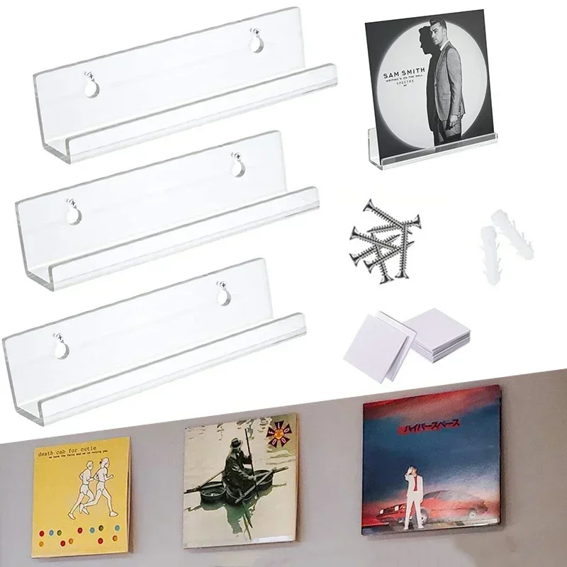 Afbeelding van Acryl Vinyl Display Plank - Drijvende Wandhouder voor LP's