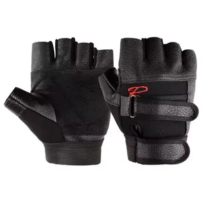 Image de Gants Fitness Cuir Demi-Doigt - Style Punk & Sport