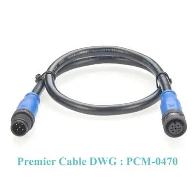 Image de Câble NMEA 2000 M12 IP67 - Extension 5 Broches pour Garmin, Lowrance, Simrad