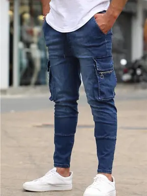 Image de Jeans Cargo Homme Stretch Coupe Slim