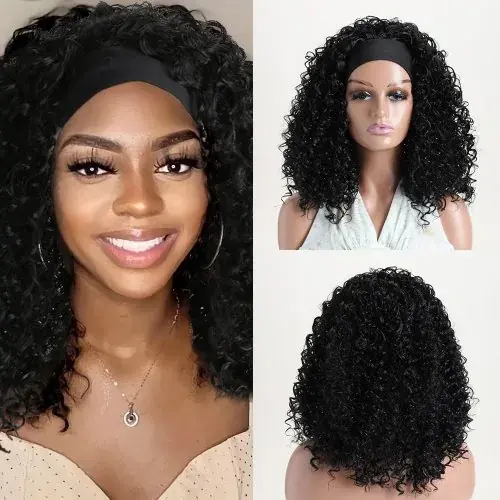 Image de Perruque Courte Crépue Naturelle pour Femme Noire