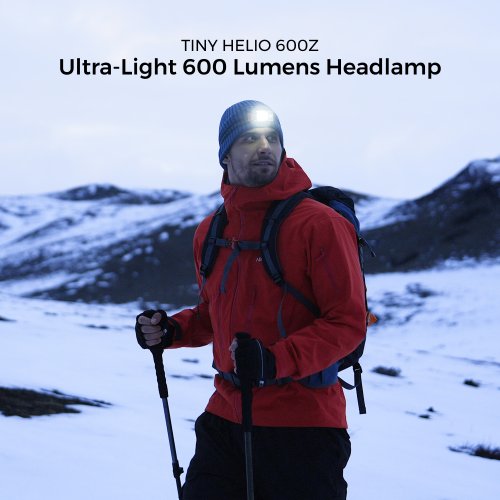 Immagine di Lampada Frontale Flextail Tiny Helio 600Z con Batteria Sostituibile da 700 mAh per Campeggio, Escursionismo, Pesca e Equitazione