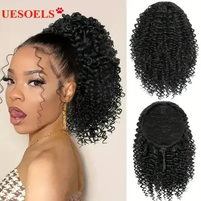 Image de Extensions de cheveux bouclés crépus à clipser, 8-26 pouces, cheveux humains brésiliens Remy