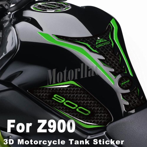 Zdjęcie Naklejka ochronna na zbiornik paliwa dla Kawasaki Z900 2021-2024 – wodoodporna, trójwymiarowa dekoracja motocykla