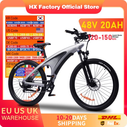 Immagine di Bicicletta Elettrica da 27.5" - Potenza 48V 20Ah per Città e Montagna