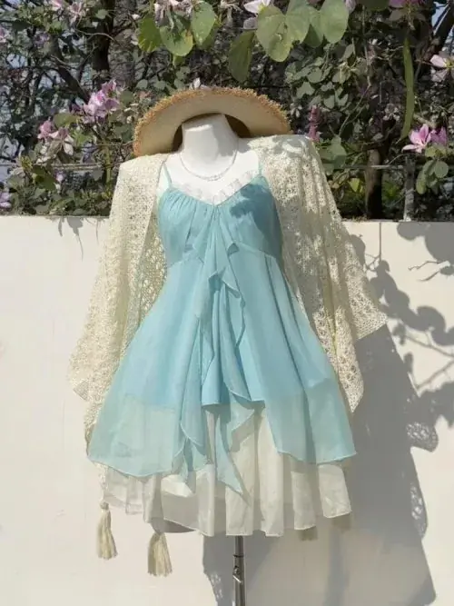 6018 azul corto conjunto
