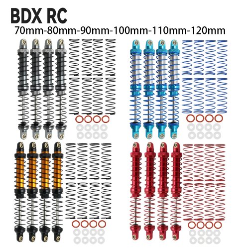 Image of High-Performance Metal Shock Absorber Oil Dampers 70mm-120mm for 1/10 RC Crawler Cars – Compatible with Axial SCX10, RBX10, D90, TRX4 & More