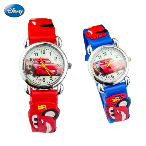 Bild von Disney Lightning McQueen Kinderuhr – Kawaii 3D Rennauto-Spielzeug