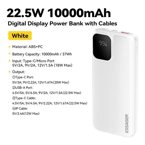 10000mAh Weiß