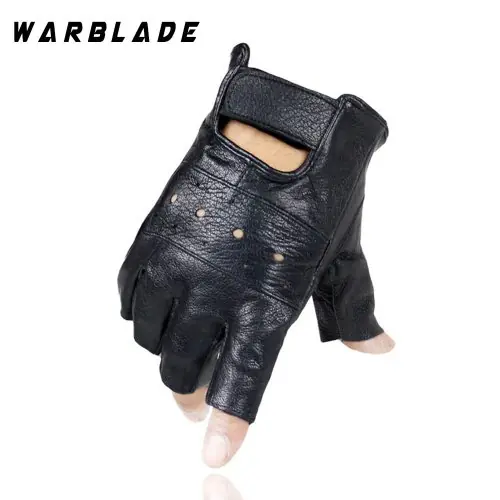 Image de Gants de Fitness en Cuir Véritable - Anti-Dérapant & Démifinger